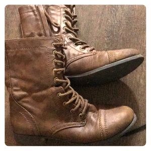 Women’s Kamryn Faux Leather Combat Boots